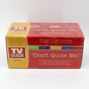 Don't Quote Me Adult Board Game TV Guide Edition Family Party Trivia (2004)